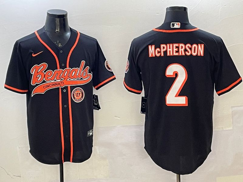 Men Cincinnati Bengals #2 Mcpherson Black Joint Name 2025 Nike Limited NFL Jersey style 7->cincinnati bengals->NFL Jersey